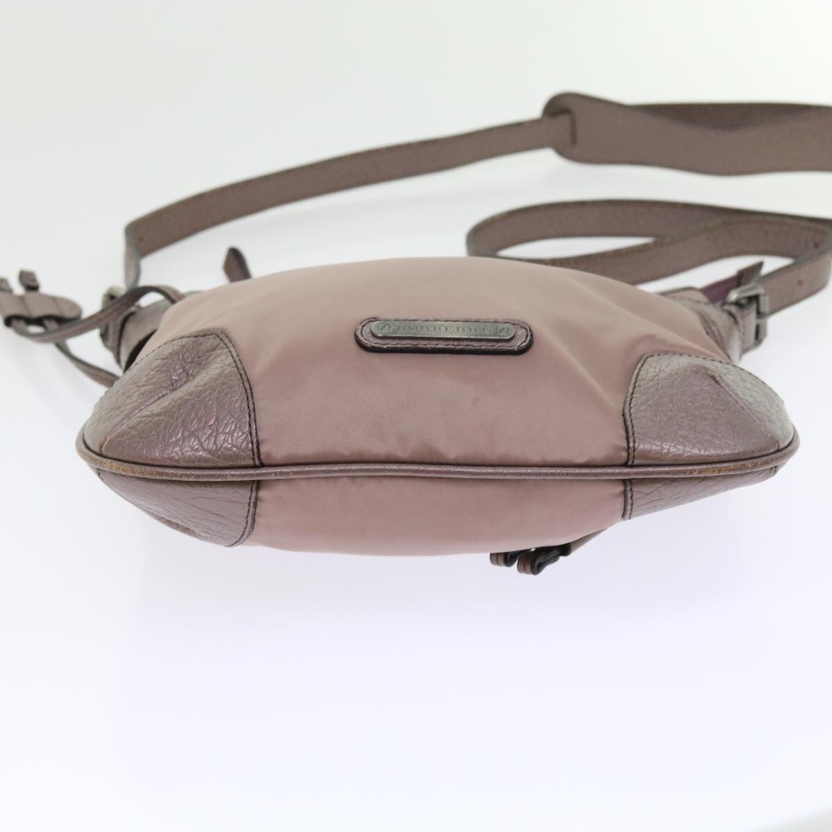 BURBERRY Shoulder Bag Nylon Purple Auth bs8714