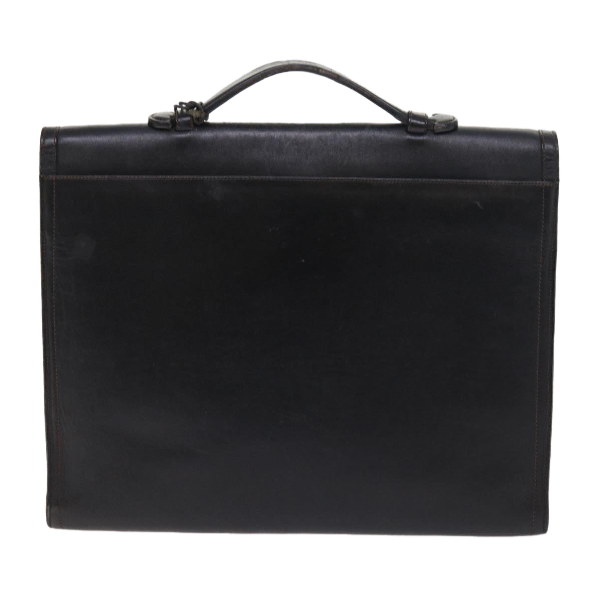 Burberrys Business Bag Leather Black Auth bs8731