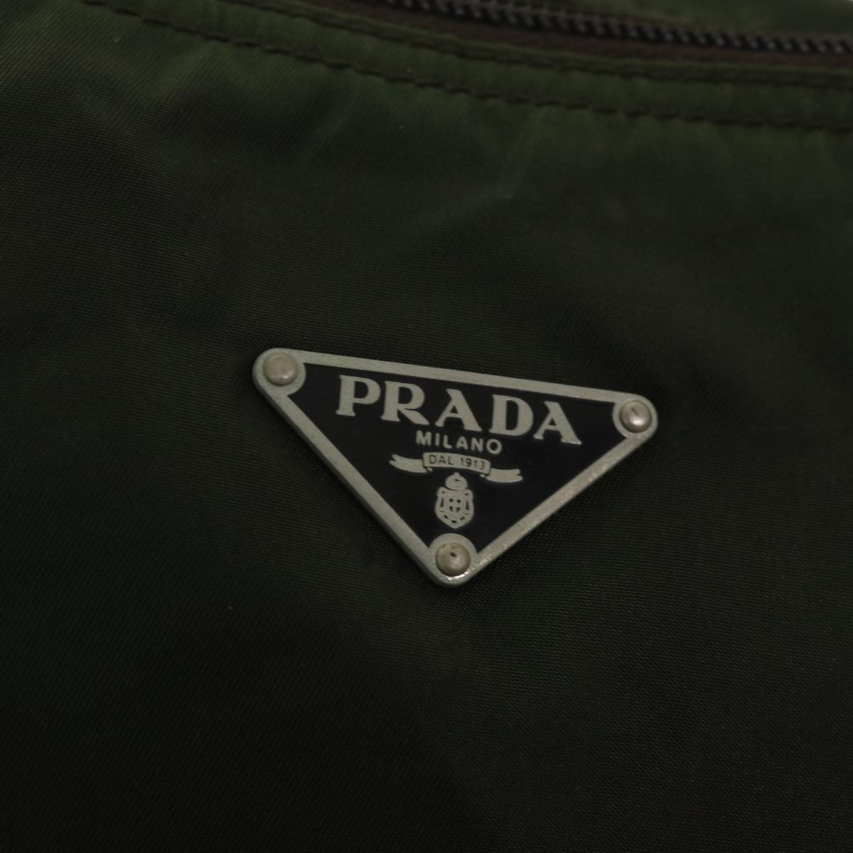 PRADA Shoulder Bag Nylon Green Auth bs8740