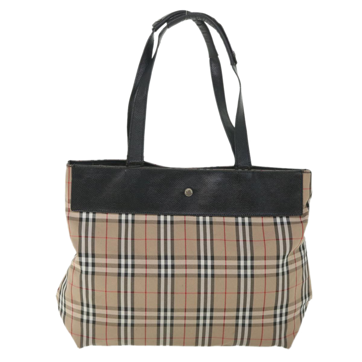 BURBERRY Nova Check Tote Bag Nylon Beige Auth bs8755 - 0