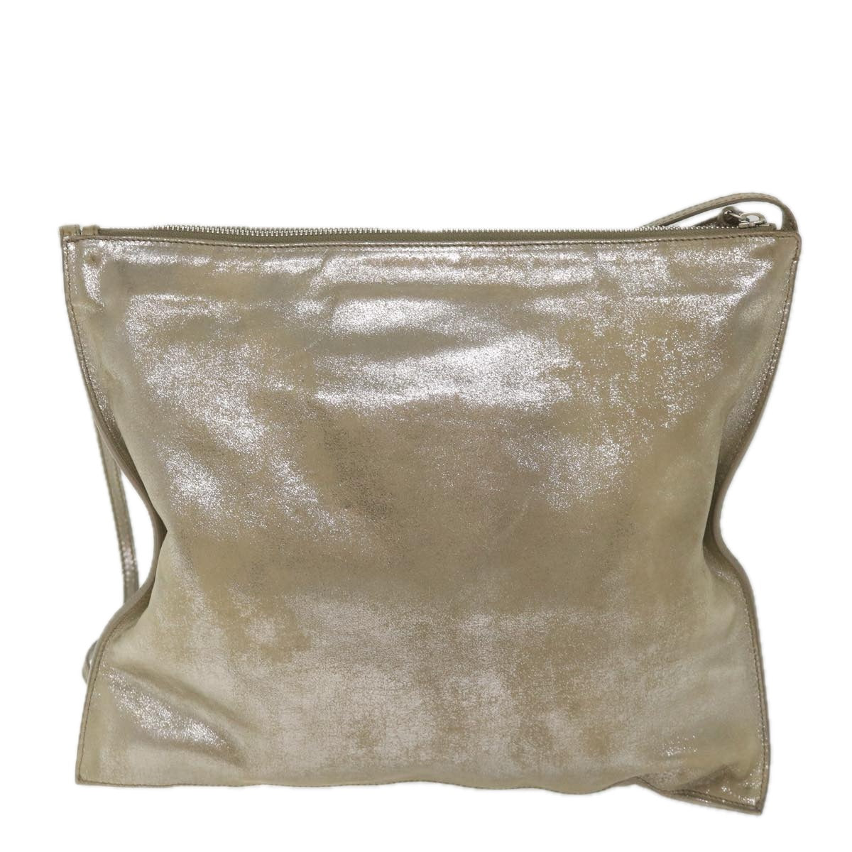 BALENCIAGA Shoulder Bag Leather Gold 253454 Auth bs8766 - 0