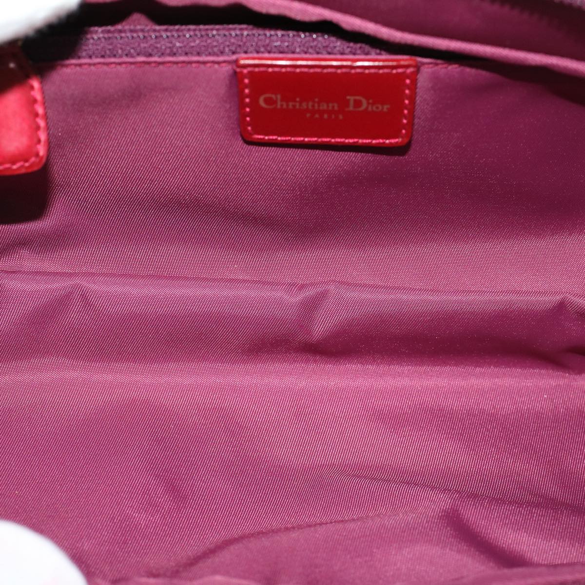 Christian Dior Shoulder Bag Nylon Red Auth bs8812