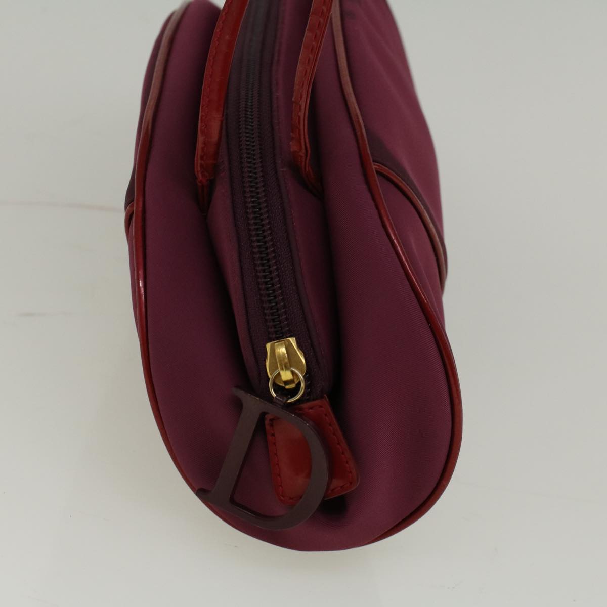 Christian Dior Shoulder Bag Nylon Red Auth bs8812