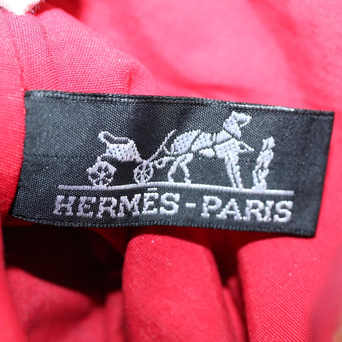 HERMES Bolide PM Pouch Canvas Red Auth bs8824