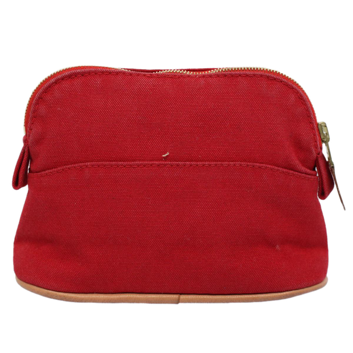 HERMES Bolide PM Pouch Canvas Red Auth bs8824 - 0