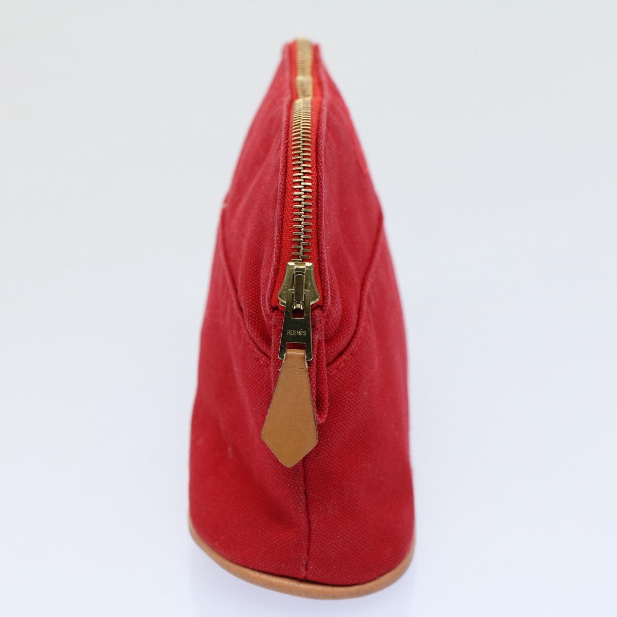HERMES Bolide PM Pouch Canvas Red Auth bs8824
