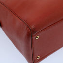 CHANEL Shoulder Bag Leather Orange CC Auth bs8843-15