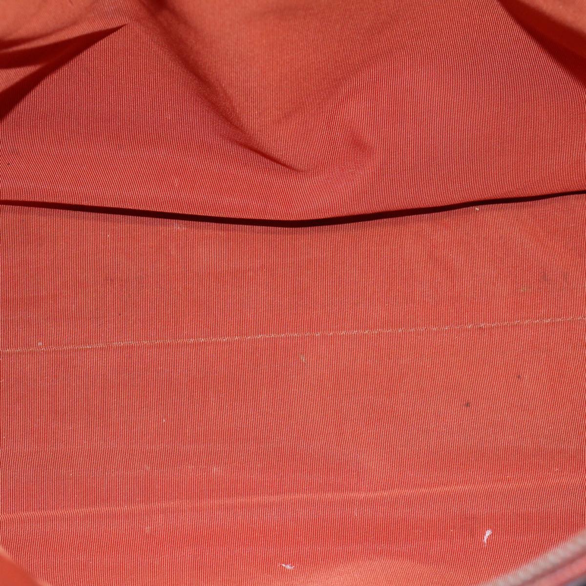CHANEL Shoulder Bag Leather Orange CC Auth bs8843