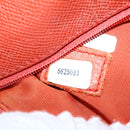 CHANEL Shoulder Bag Leather Orange CC Auth bs8843-12