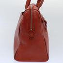 CHANEL Shoulder Bag Leather Orange CC Auth bs8843-4