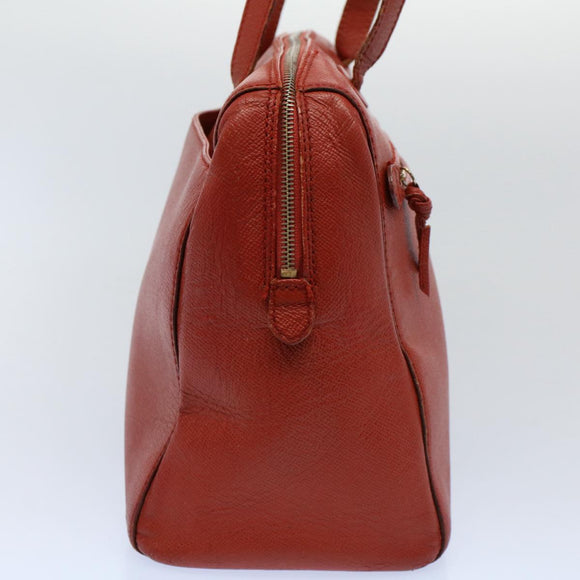 CHANEL Shoulder Bag Leather Orange CC Auth bs8843