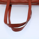 CHANEL Shoulder Bag Leather Orange CC Auth bs8843-7
