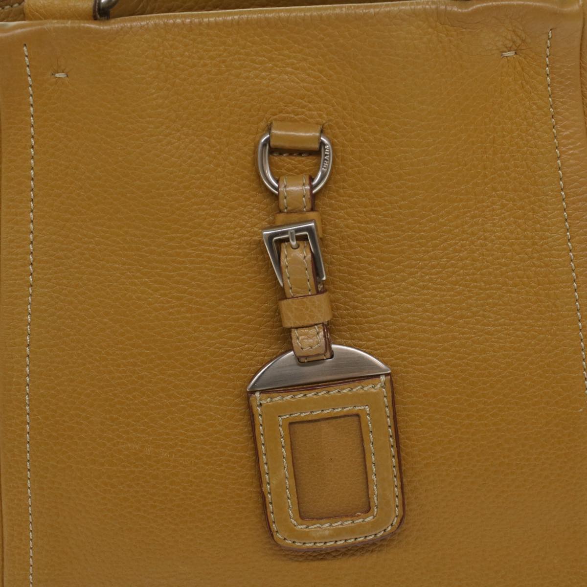 PRADA Tote Bag Leather Brown Auth bs8845