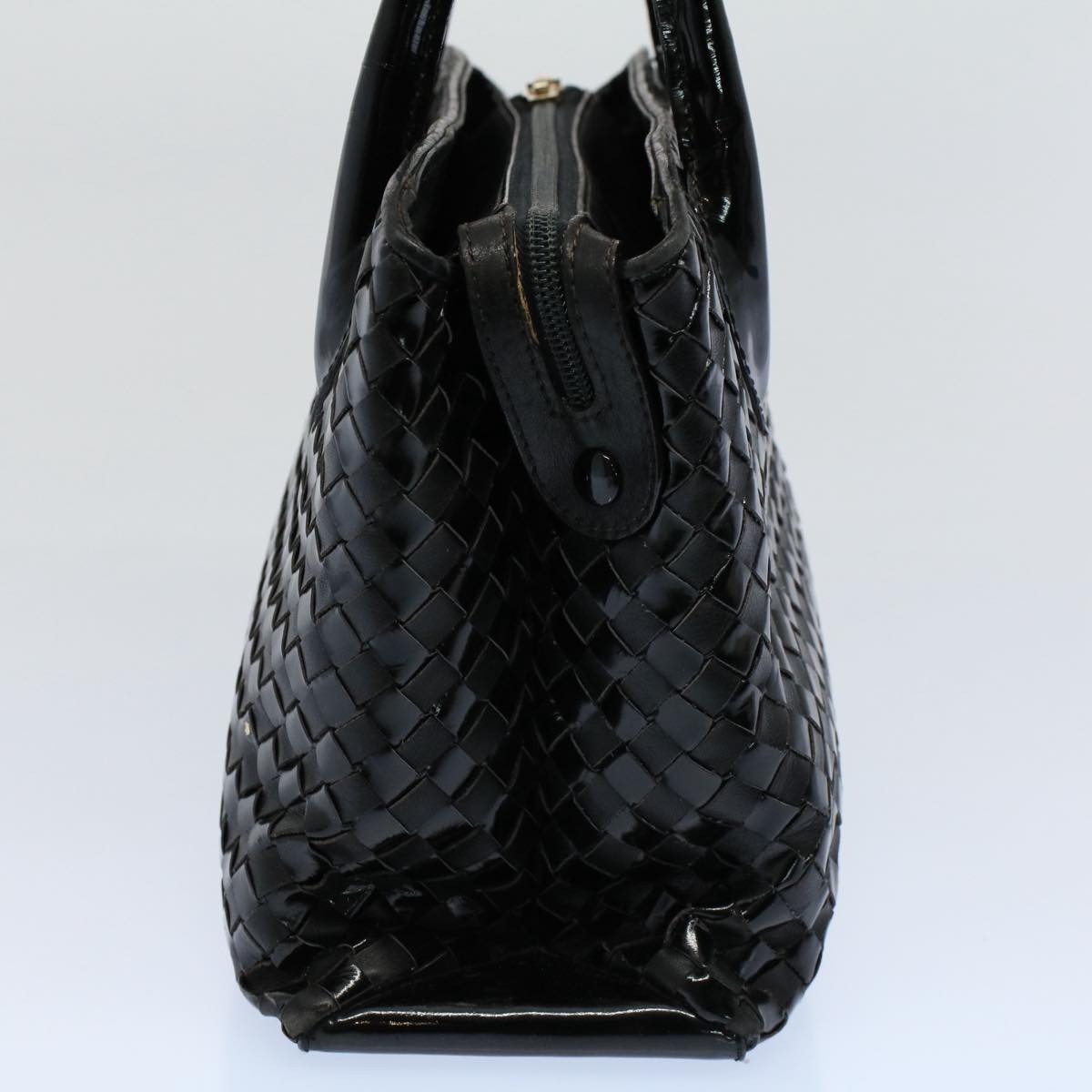 BALLY Hand Bag Leather Black Auth bs8846