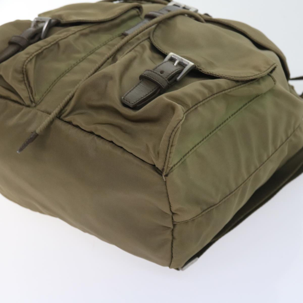 PRADA Backpack Nylon Khaki Auth bs8855