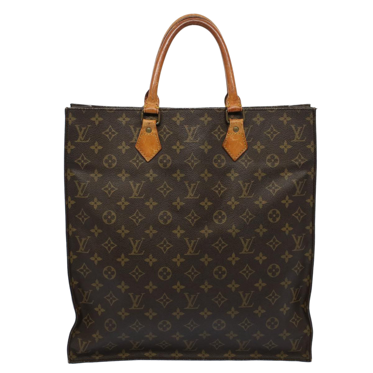 LOUIS VUITTON Monogram Sac Plat Hand Bag M51140 LV Auth bs8869 - 0