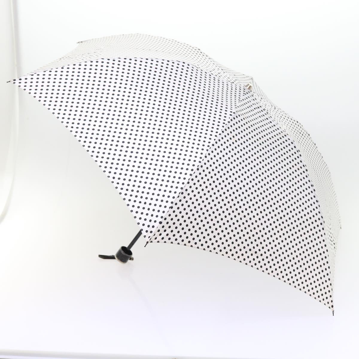 SAINT LAURENT Folding Umbrella Nylon 5Set Beige White Auth bs8882