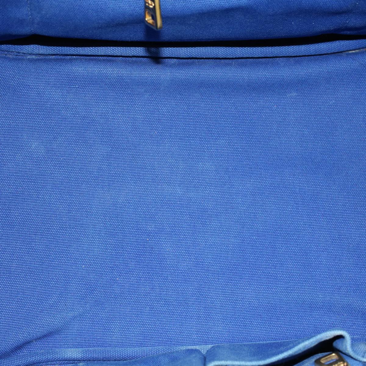 PRADA Canapa MM Hand Bag Canvas Blue Auth bs8886