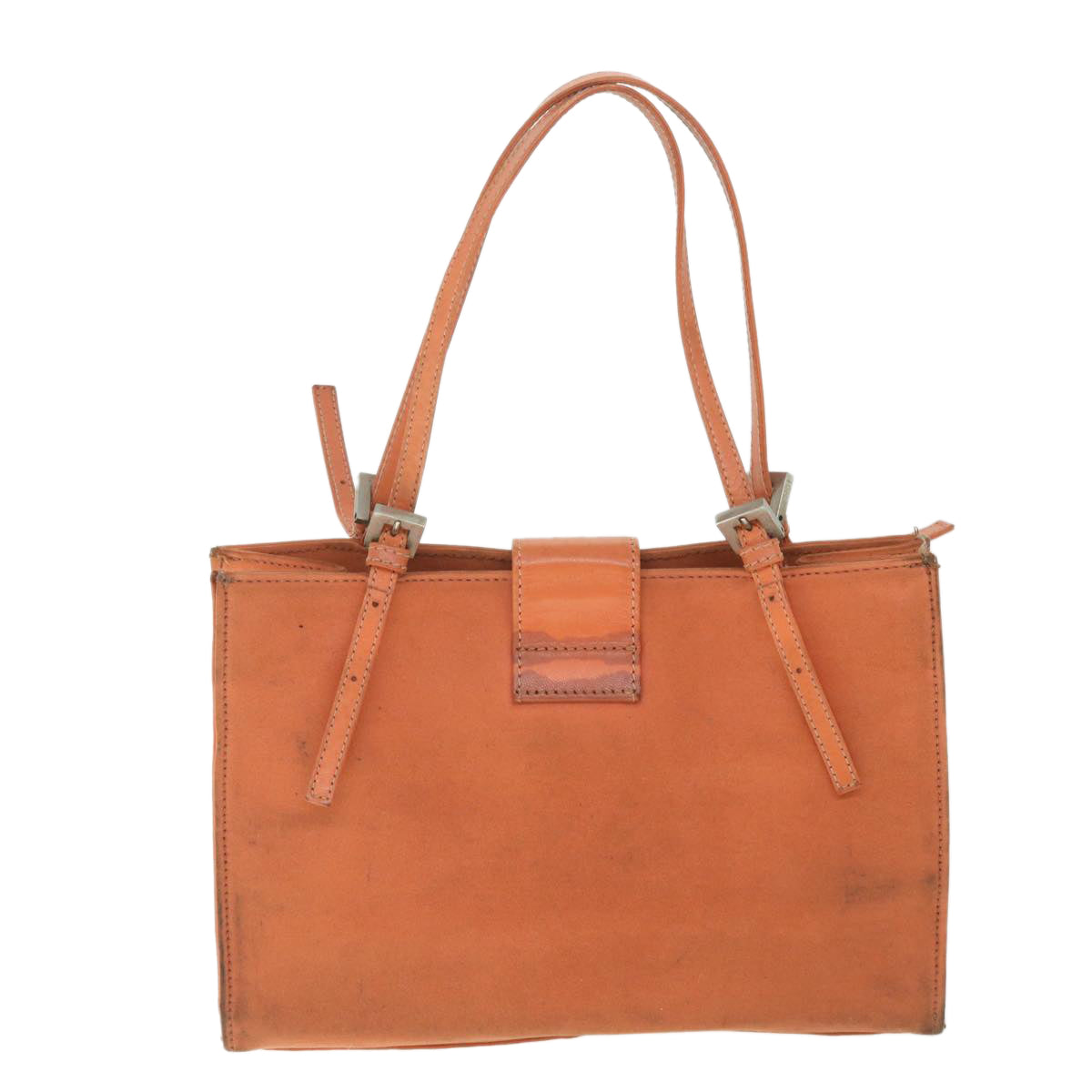 FENDI Shoulder Bag Nylon Orange Auth bs8893 - 0