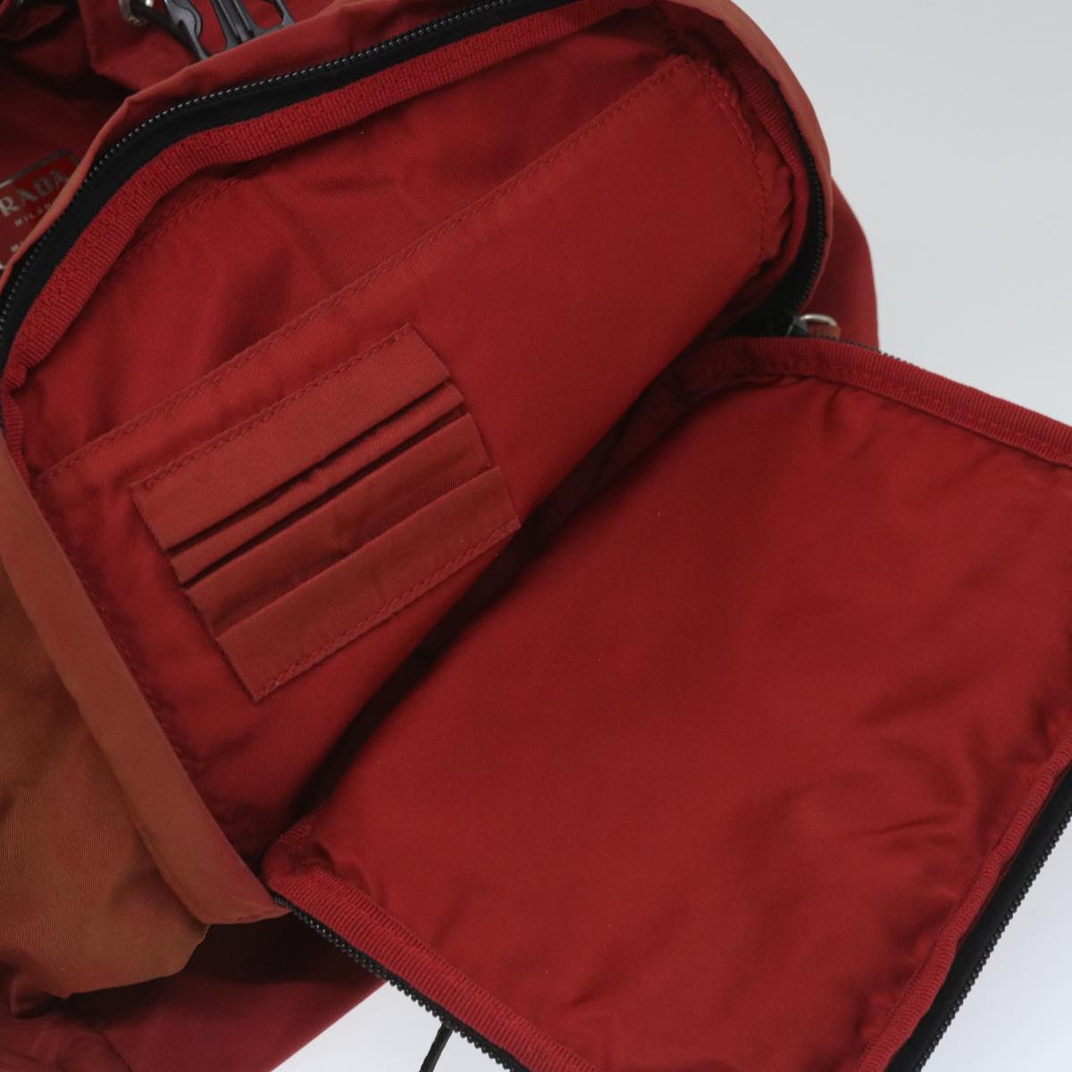 PRADA Backpack Nylon Red Auth bs8895