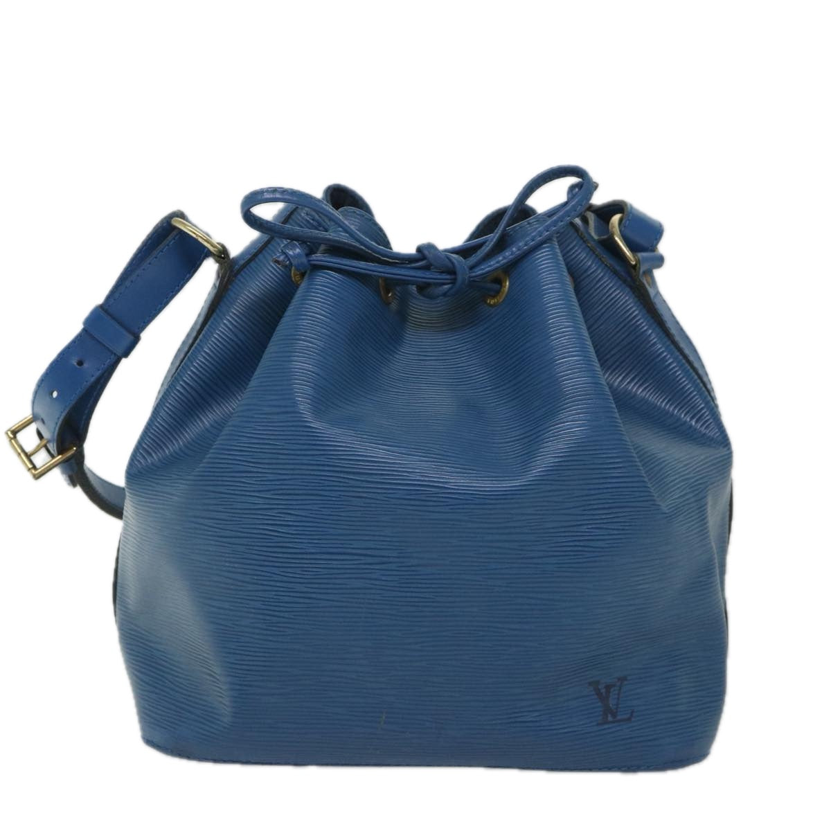 LOUIS VUITTON Epi Petit Noe Shoulder Bag Blue M44105 LV Auth bs8902