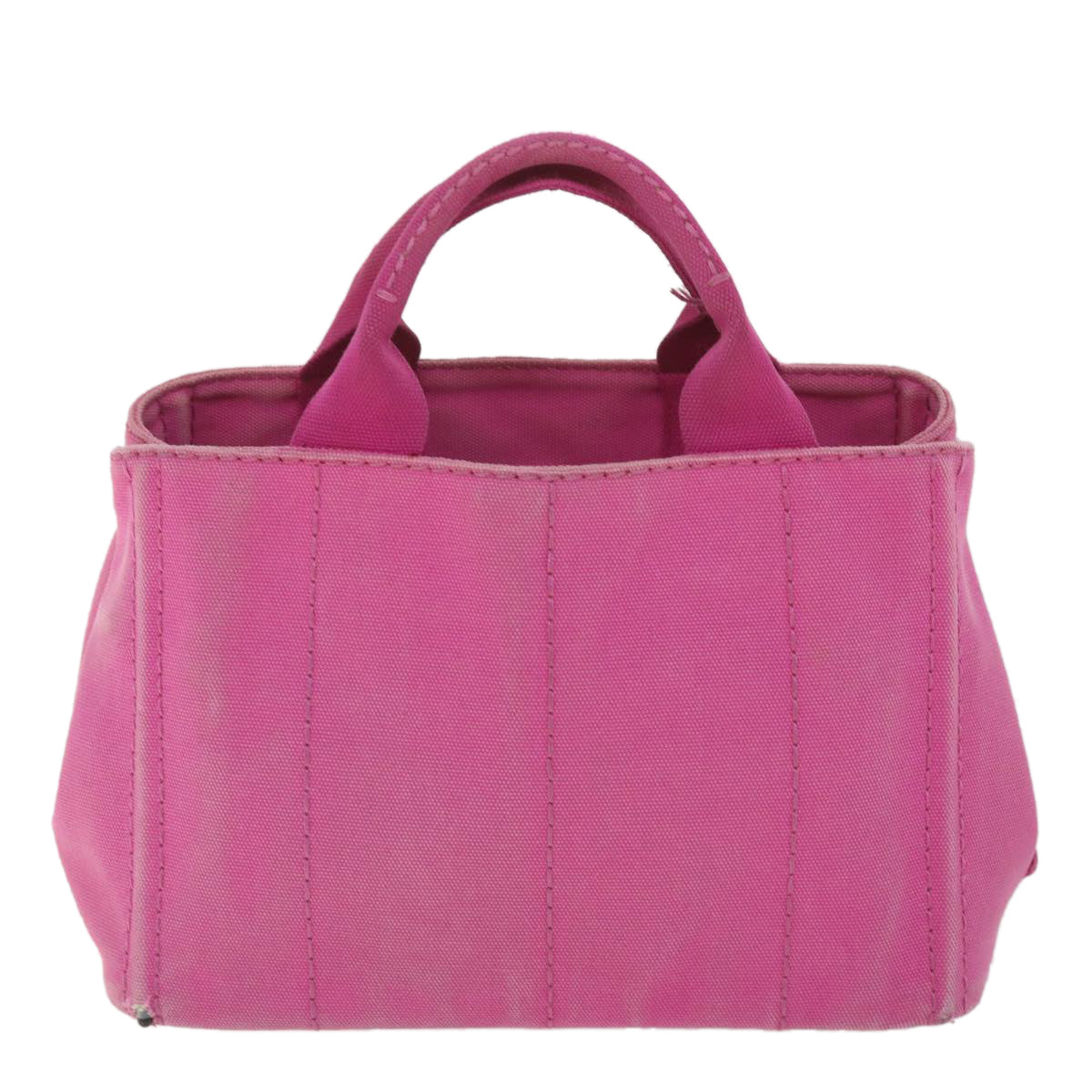 PRADA Canapa PM Hand Bag Canvas 2way Pink Auth bs8904 - 0