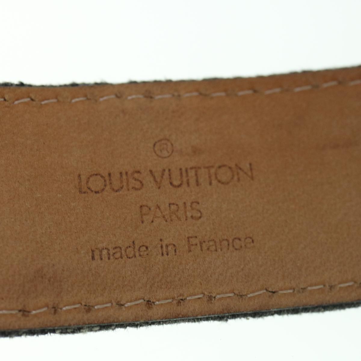 LOUIS VUITTON Monogram Denim Ceinture Belt 36.6"" Black M6972W LV Auth bs8908