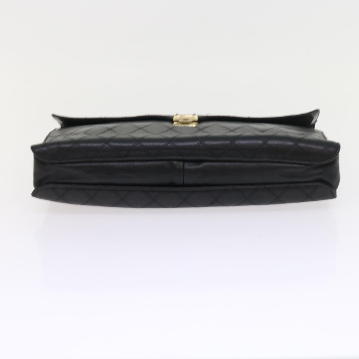 CHANEL Business Bag Leather Black CC Auth bs8910