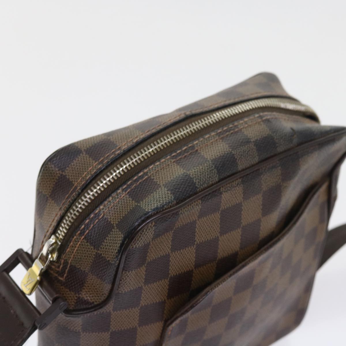 LOUIS VUITTON Damier Ebene Olaf PM Shoulder Bag N41442 LV Auth bs8919