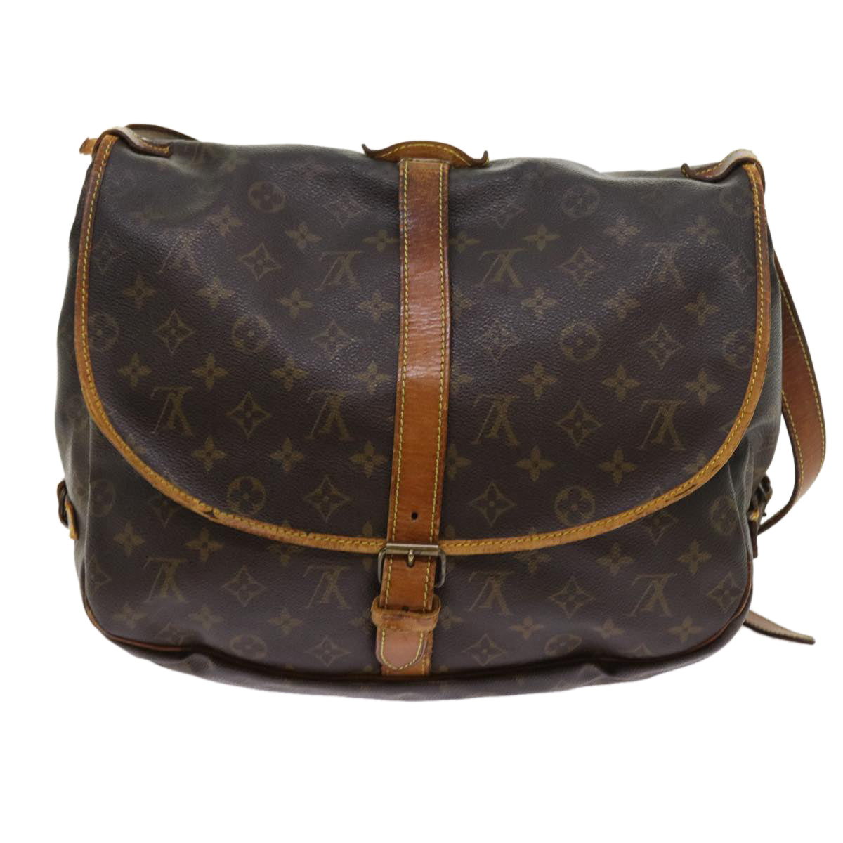 LOUIS VUITTON Monogram Saumur 35 Shoulder Bag M42254 LV Auth bs8963 - 0