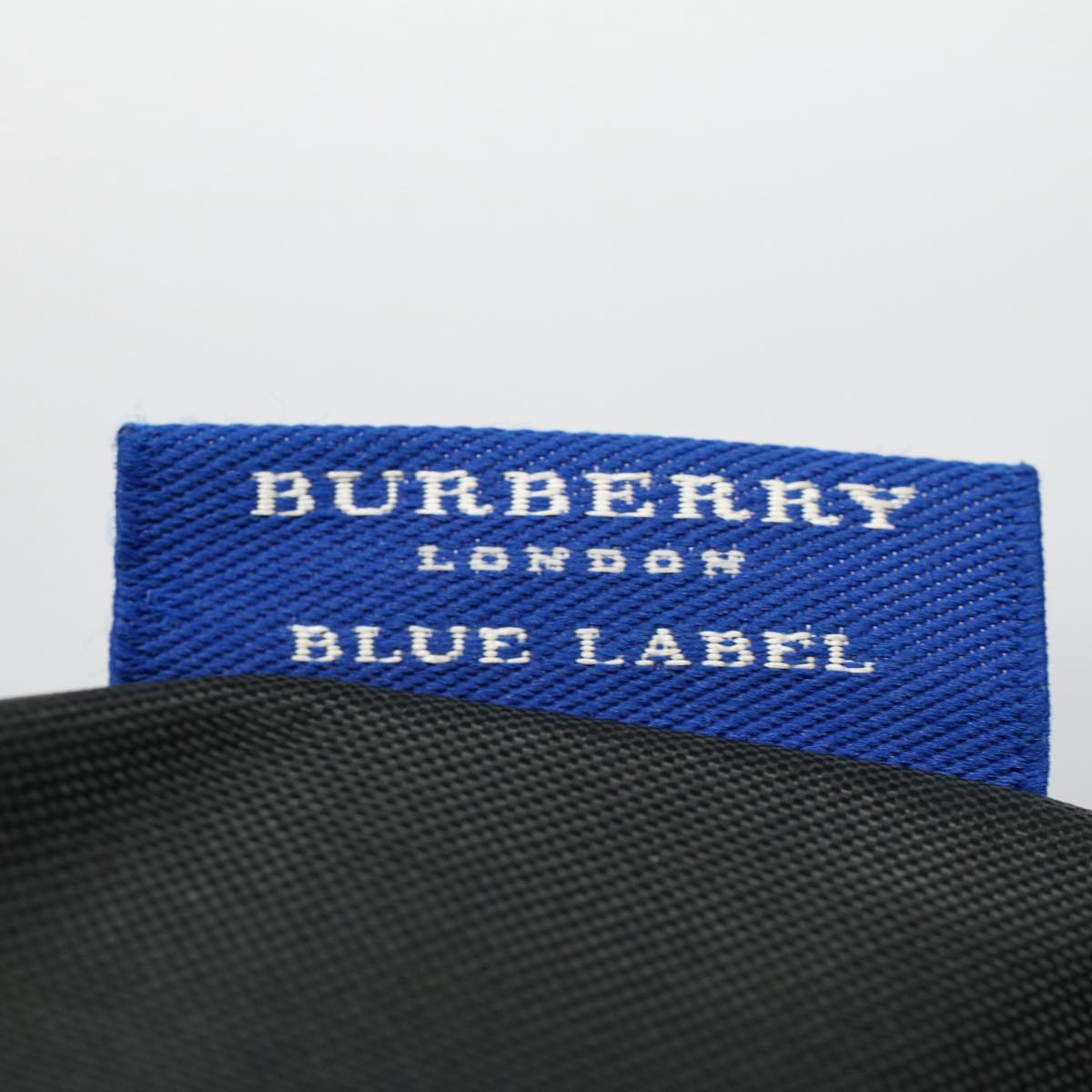 BURBERRY Nova Check Blue Label Hand Bag Nylon Beige Auth bs8980