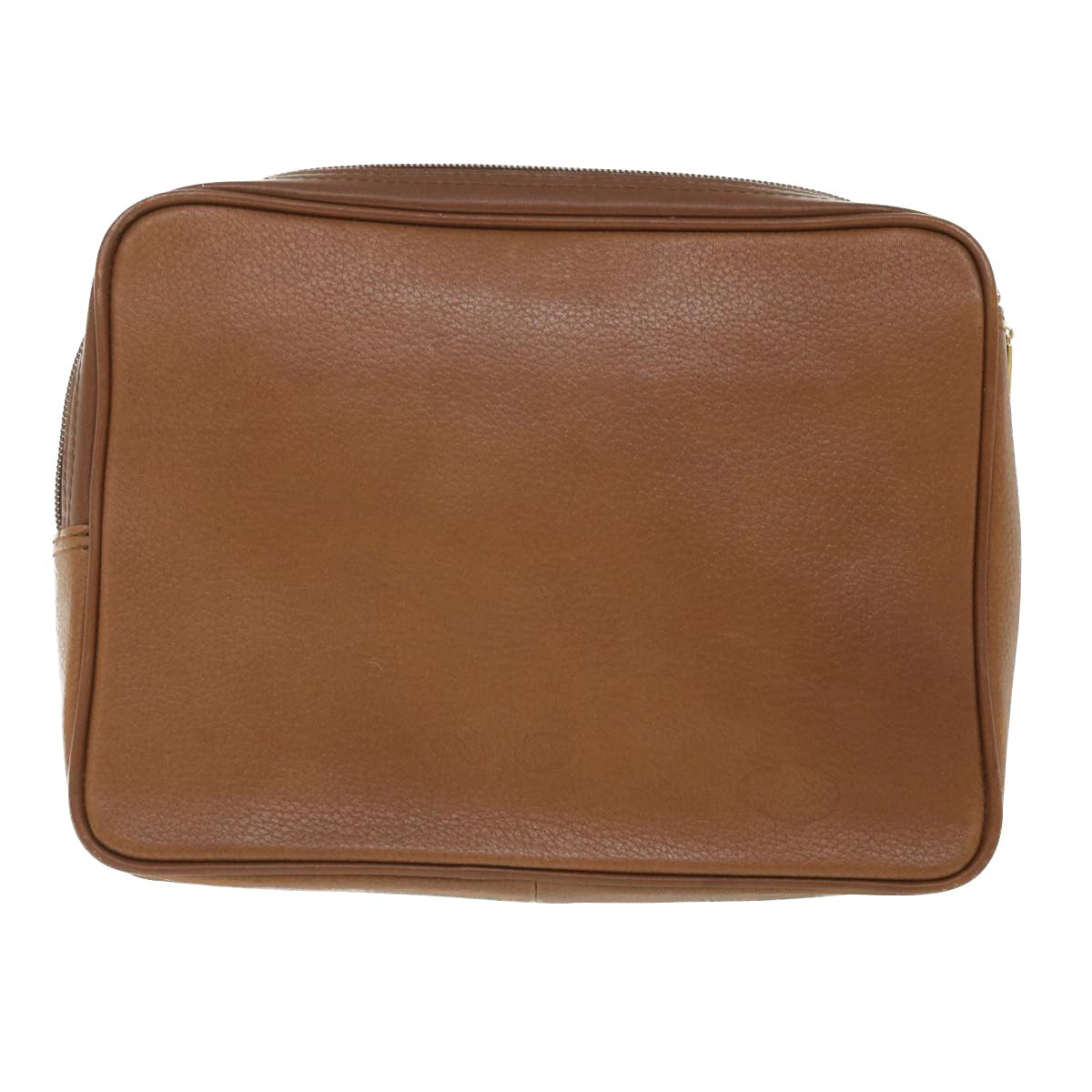 Burberrys Clutch Bag Leather Brown Auth bs8982 - 0