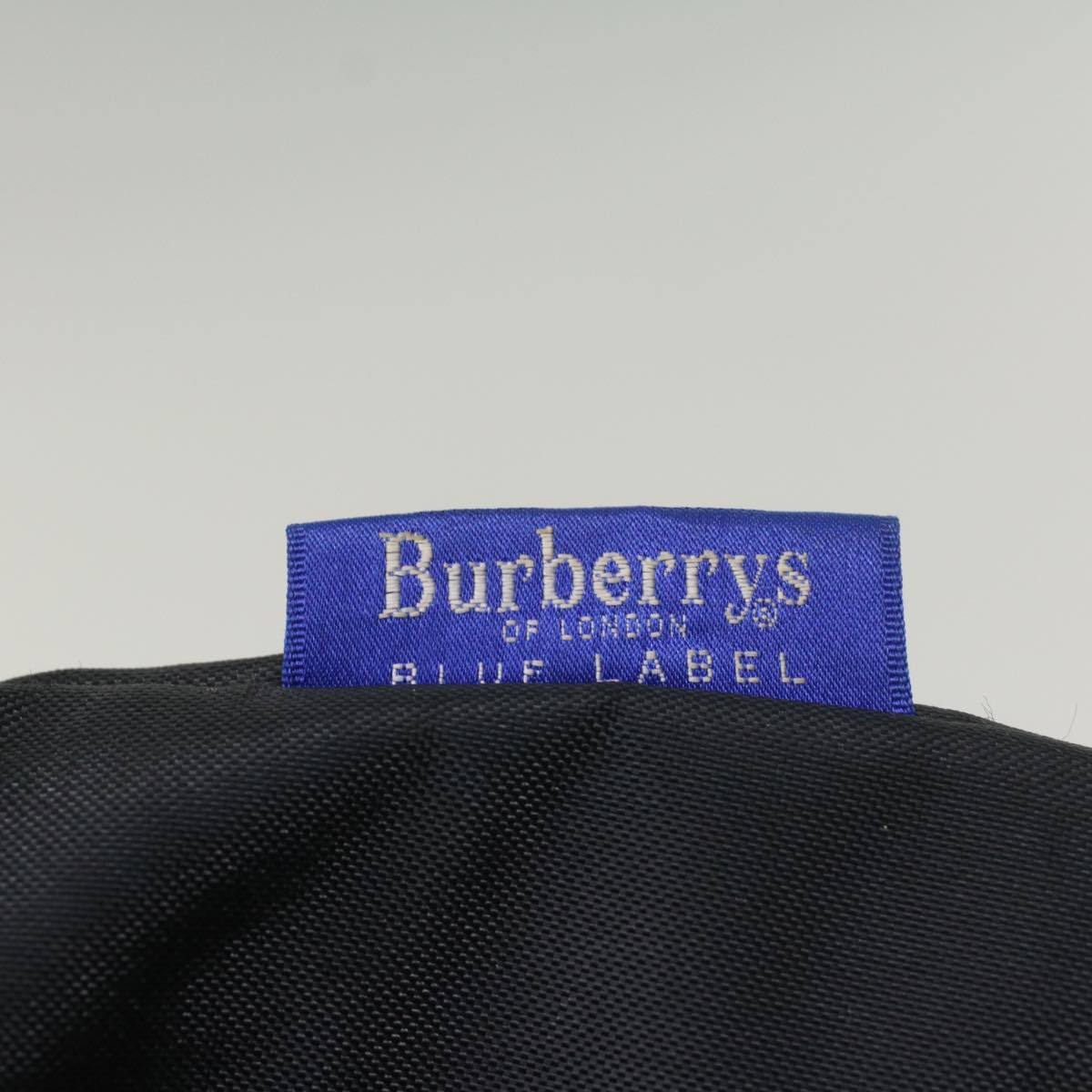 Burberrys Nova Check Blue Label Tote Bag Nylon Beige Auth bs8986