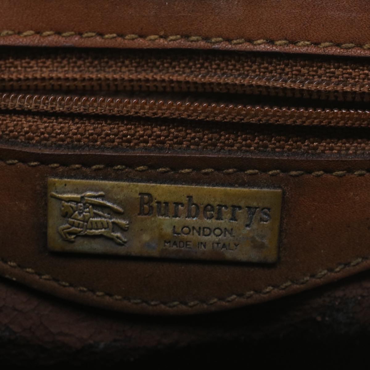 Burberrys Nova Check Shoulder Bag Canvas Leather Brown Auth bs8988