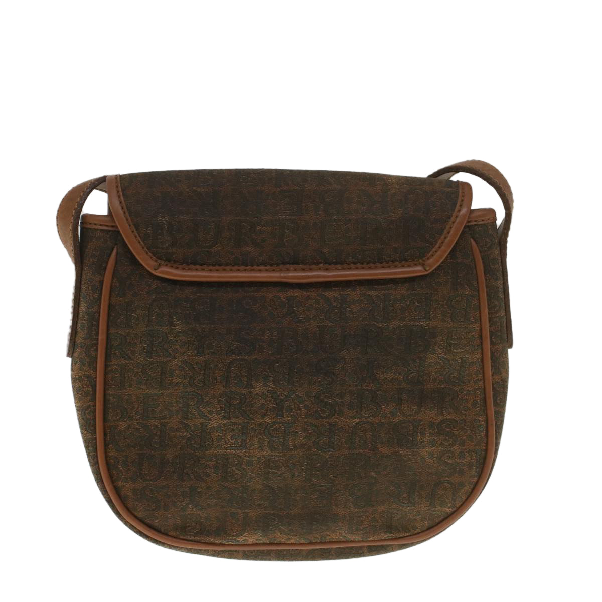 Burberrys Nova Check Shoulder Bag Canvas Leather Brown Auth bs8988 - 0