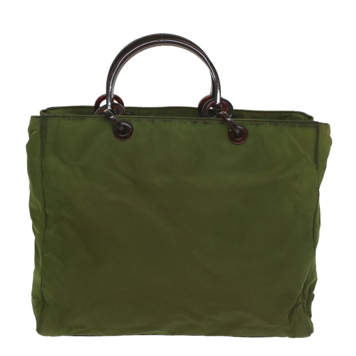 PRADA Hand Bag Nylon Green Auth bs8992 - 0