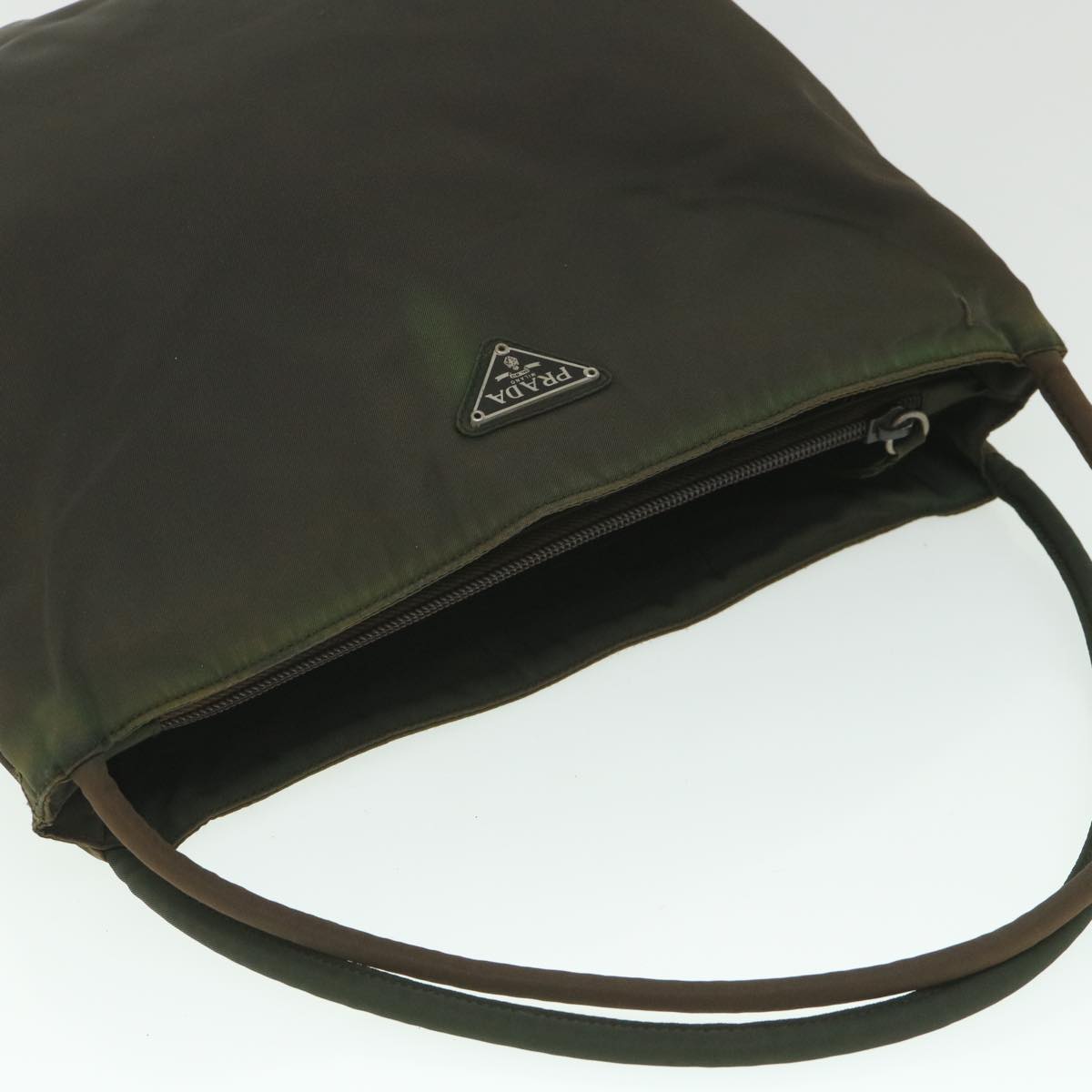 PRADA Shoulder Bag Nylon Green Auth bs8995