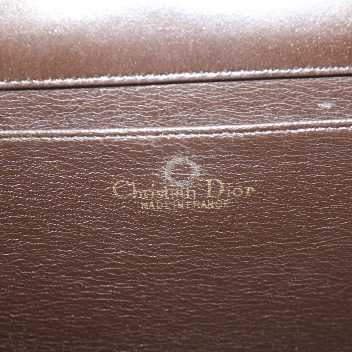 Christian Dior Shoulder Bag Leather Brown Auth bs9000