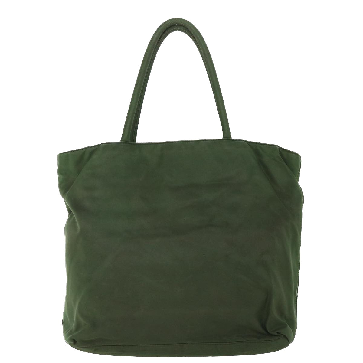 PRADA Hand Bag Nylon Green Auth bs9016