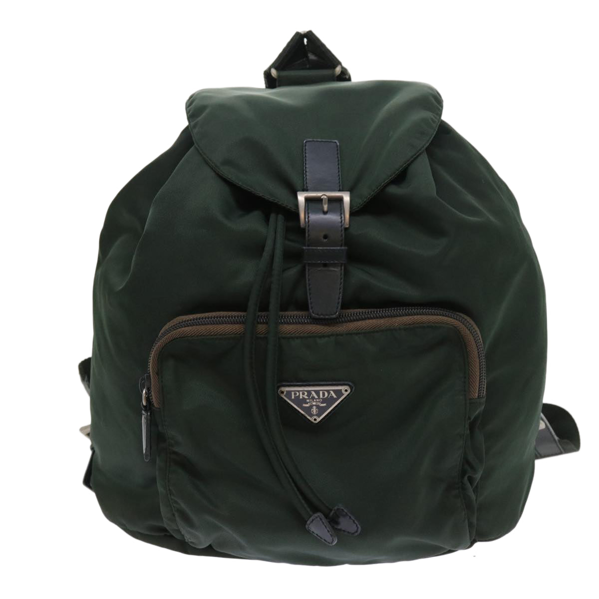 PRADA Backpack Nylon Green Auth bs9039