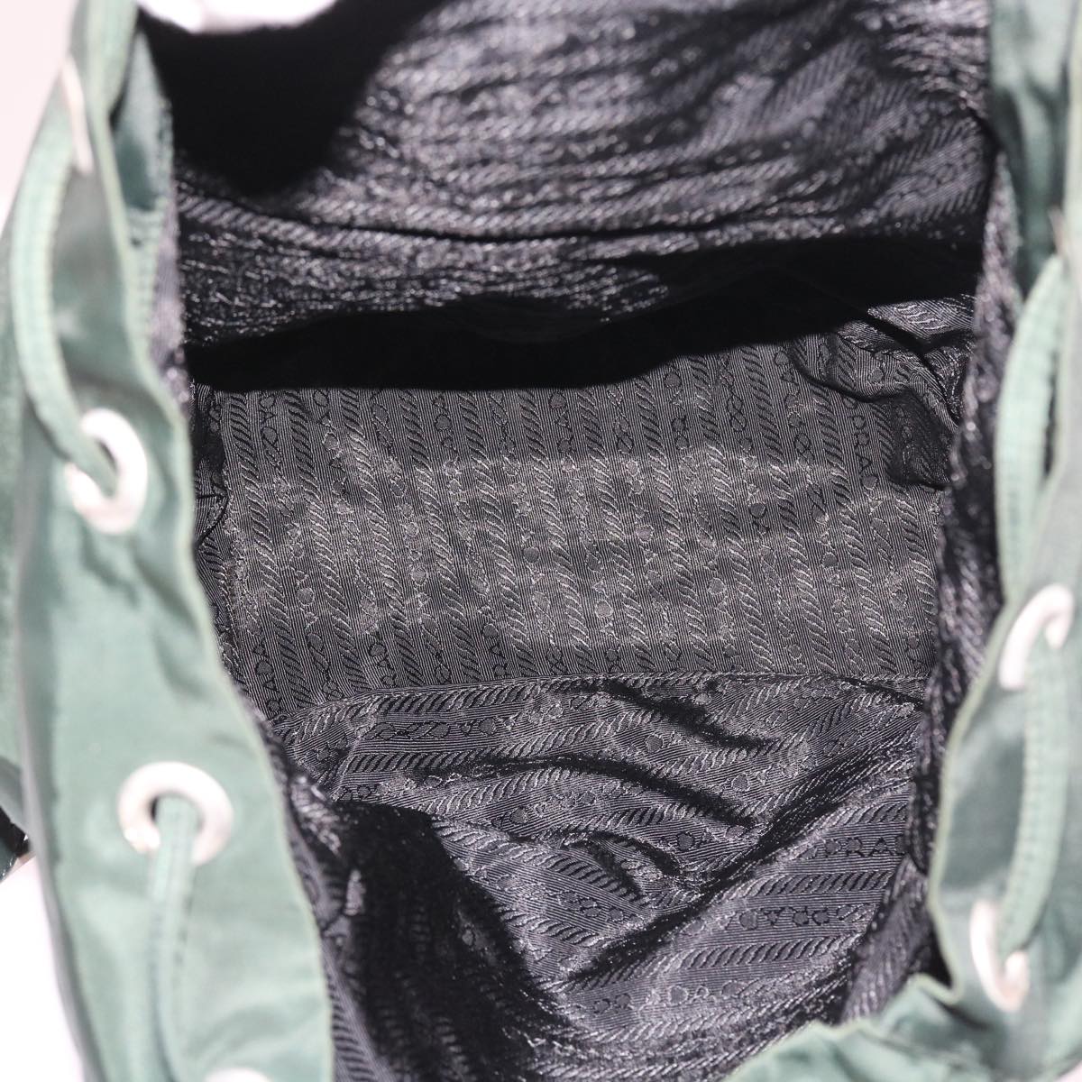 PRADA Backpack Nylon Green Auth bs9039