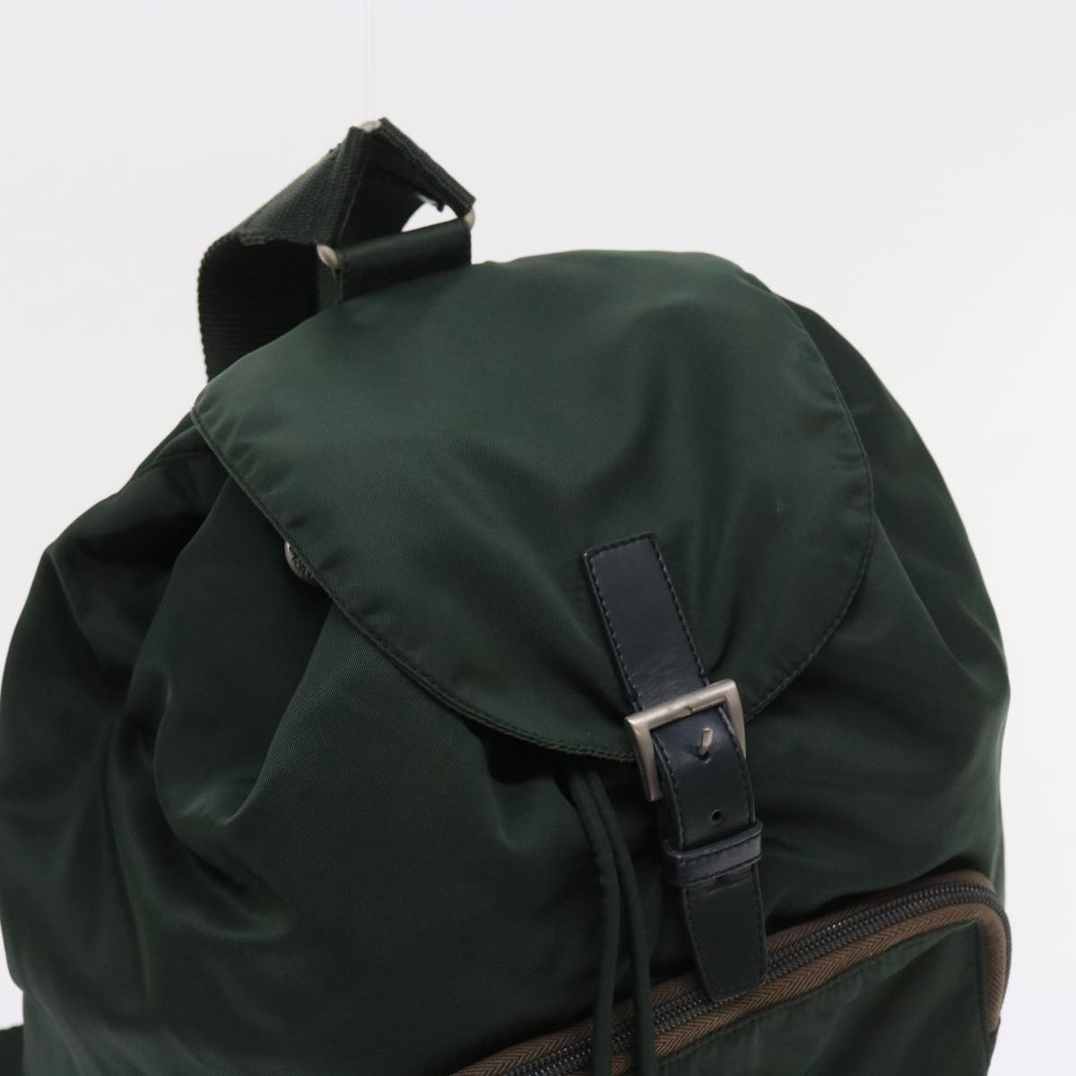 PRADA Backpack Nylon Green Auth bs9039