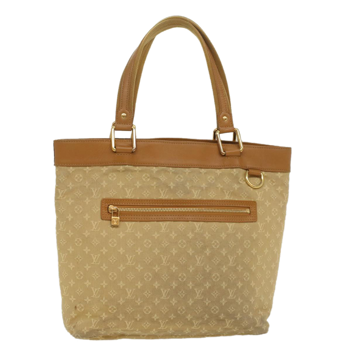 LOUIS VUITTON Monogram Mini Lucille PM Hand Bag Beige M92684 LV Auth bs9055