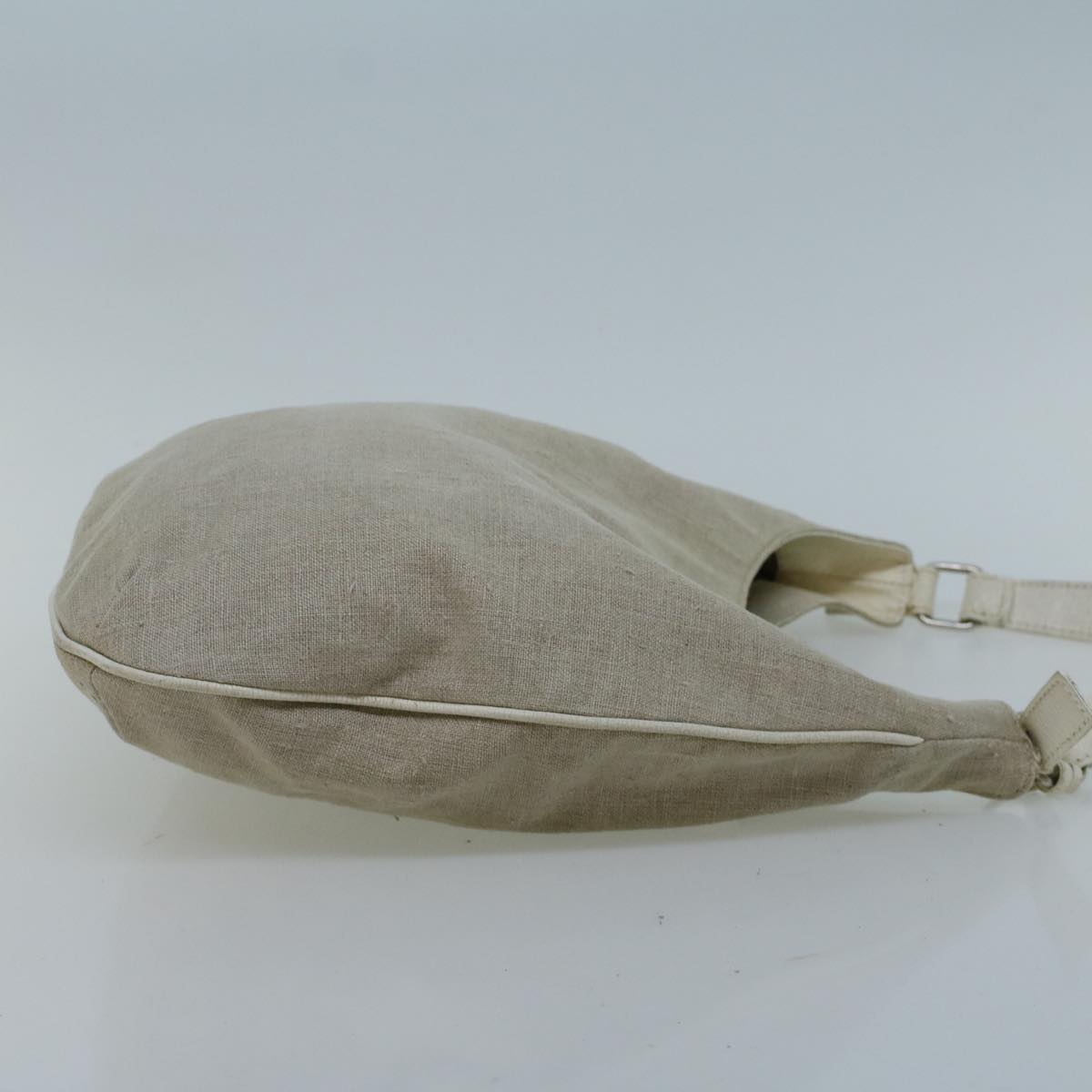 FENDI Shoulder Bag Canvas Beige Auth bs9075