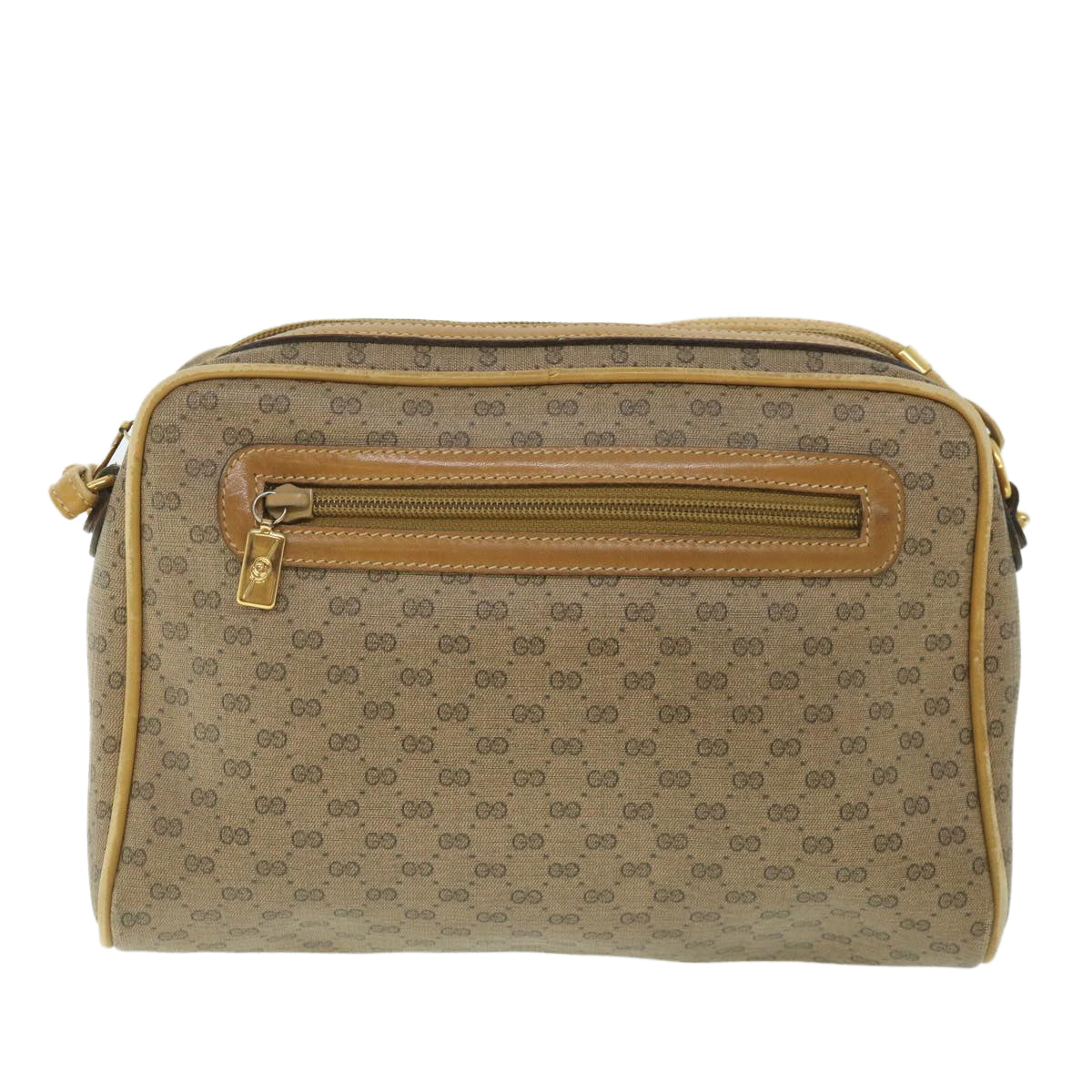 GUCCI Micro GG Supreme Shoulder Bag PVC Leather Beige 007 904 0014 Auth bs9086