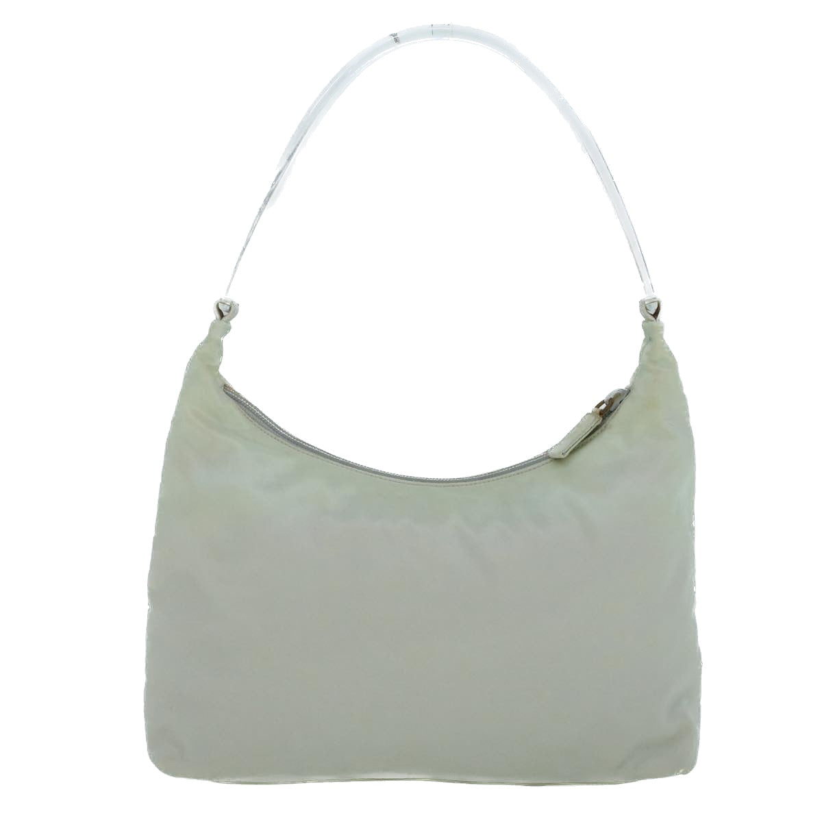 PRADA Shoulder Bag Nylon White Auth bs9087 - 0
