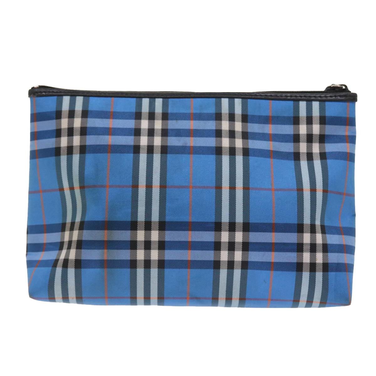 BURBERRY Nova Check Pouch Nylon Blue Auth bs9106 - 0