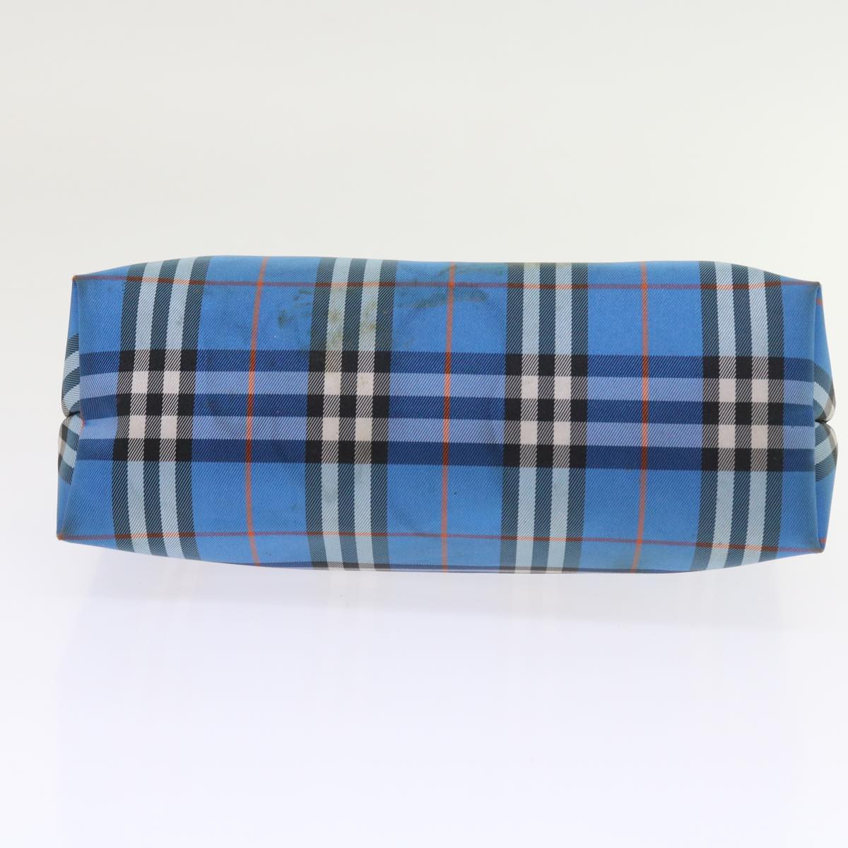 BURBERRY Nova Check Pouch Nylon Blue Auth bs9106