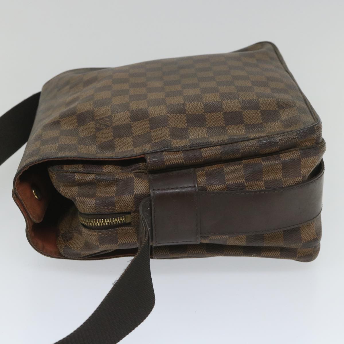 LOUIS VUITTON Damier Ebene Naviglio Shoulder Bag N45255 LV Auth bs9133