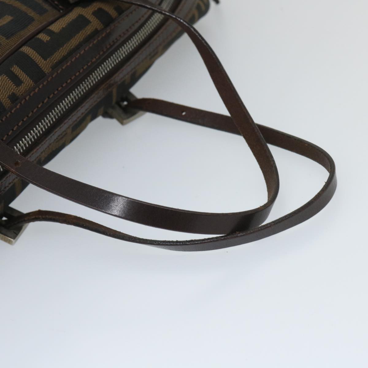 FENDI Zucca Canvas Shoulder Bag Brown 71 16560 0 012 Auth bs9134